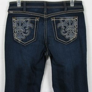 Ariat Dark Wash Mid Rise Stretch Boot Cut Jeans